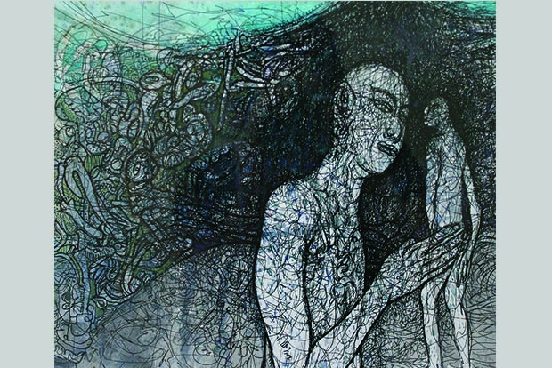 Flachdruck Aquarell, Unikat 13,29 x 24 cm, 2010
